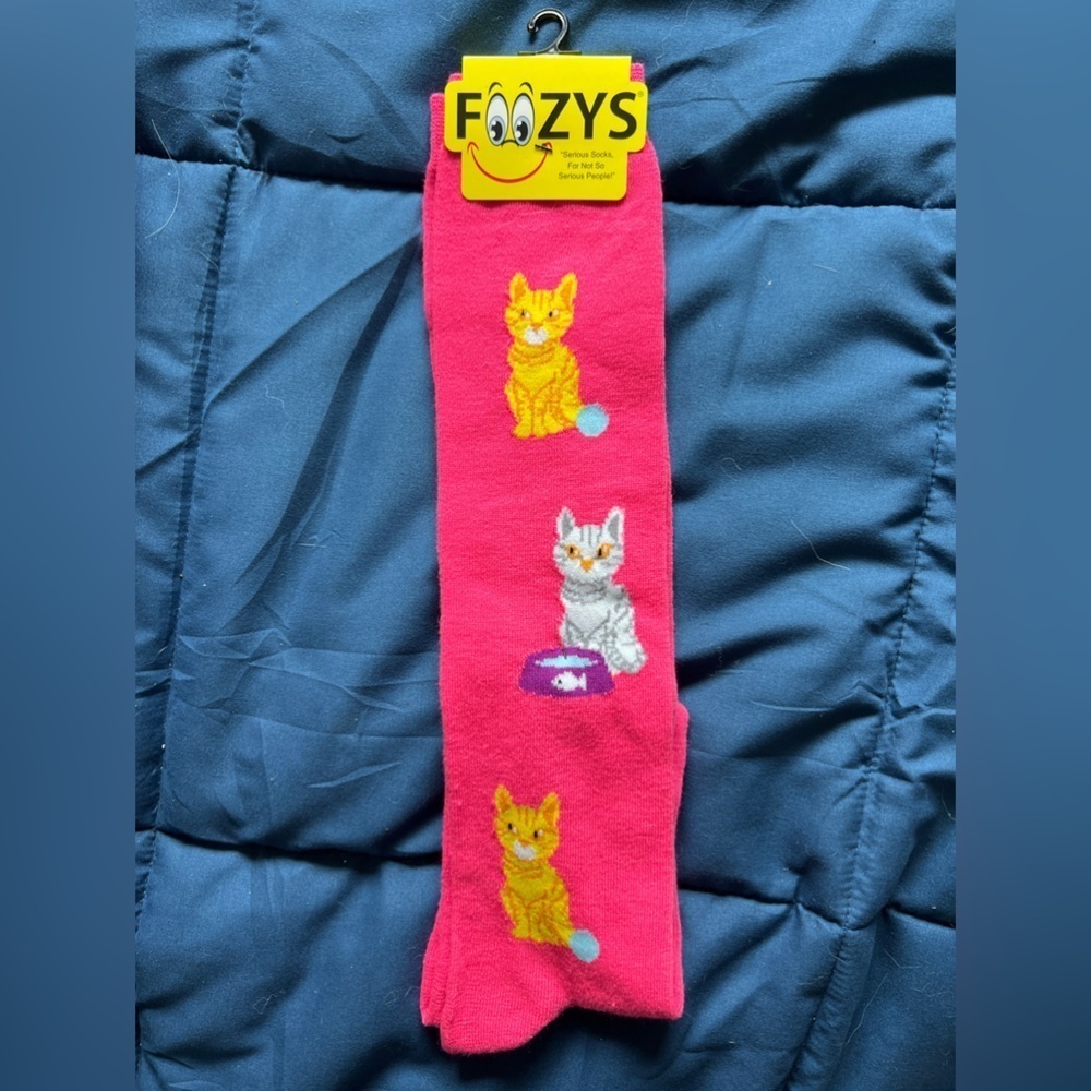 Pink Kitty Cat Socks – Soft, Breathable & Adorable (New with Tags)
